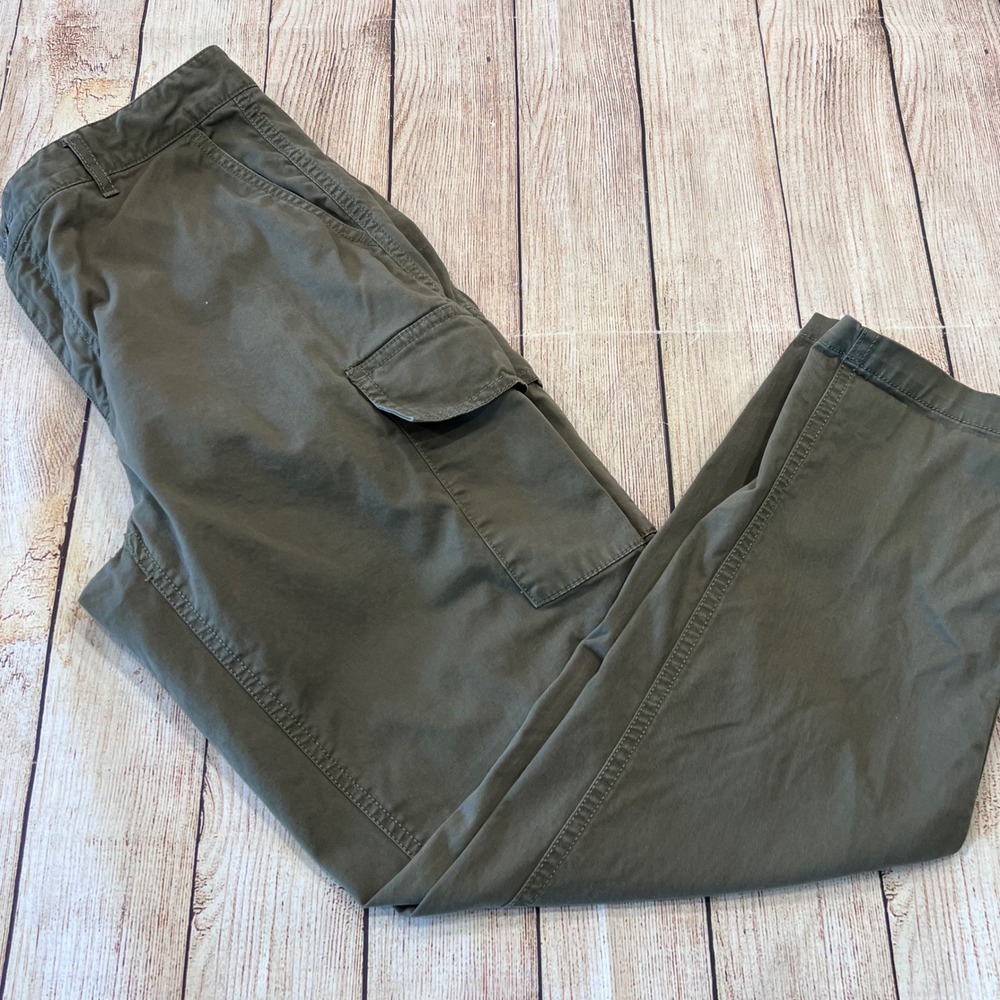Banana Republic Womens Olive Green Cargo Utility Pants Stretch Cotton Size 6